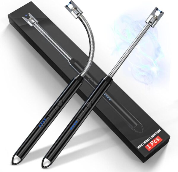 Gas Lighter for Kitchen Use | C-Type Rechargeable Electric Lighter Stove & Candle Lighter with USB Charging Port